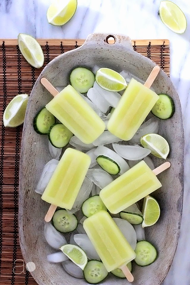 Cucumber Lime Popsicles | Ambrosia Baking | Pinterest Picks - Party in Your Mouth Popsicle Recipes