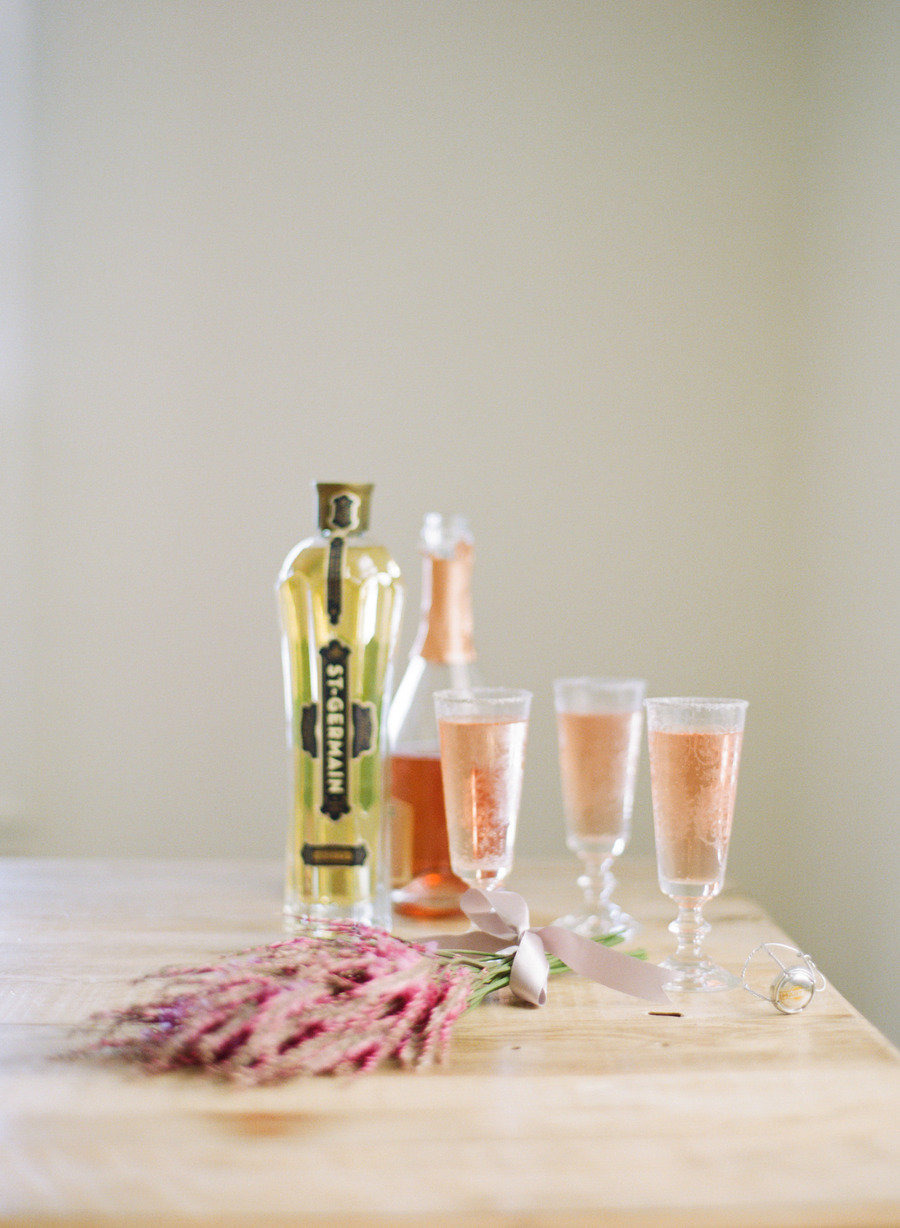 St-Germain Signature Cocktail Inspired by Soft Romance photography: White Loft Studio | Style Me Pretty | Six Champagne Cocktails to Try this Winter
