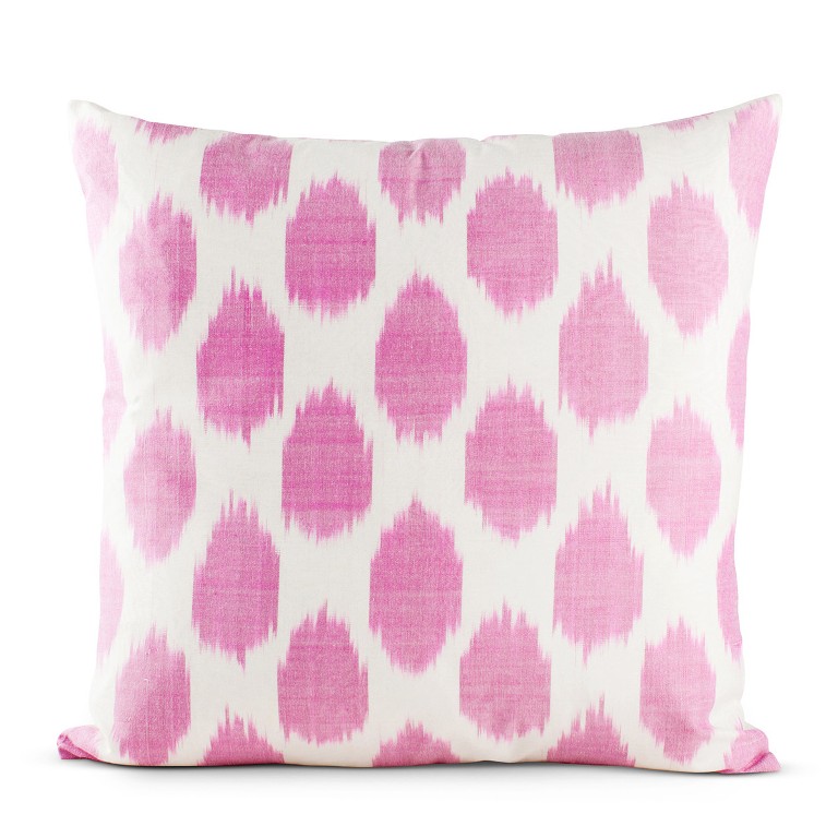 Furbish Studio Fuchsia Spotted Silk Pillow