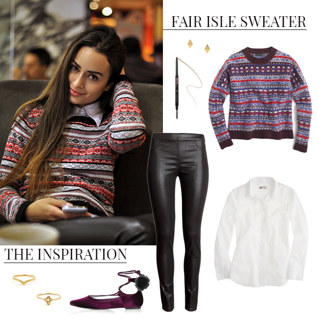 How She'd Wear It with Style and Cheek - Fair Isle Sweaters