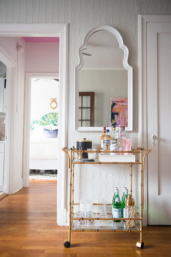 Bar Cart Inspiration - A Layered And Colorful DC Home Tour | Glitter Guide